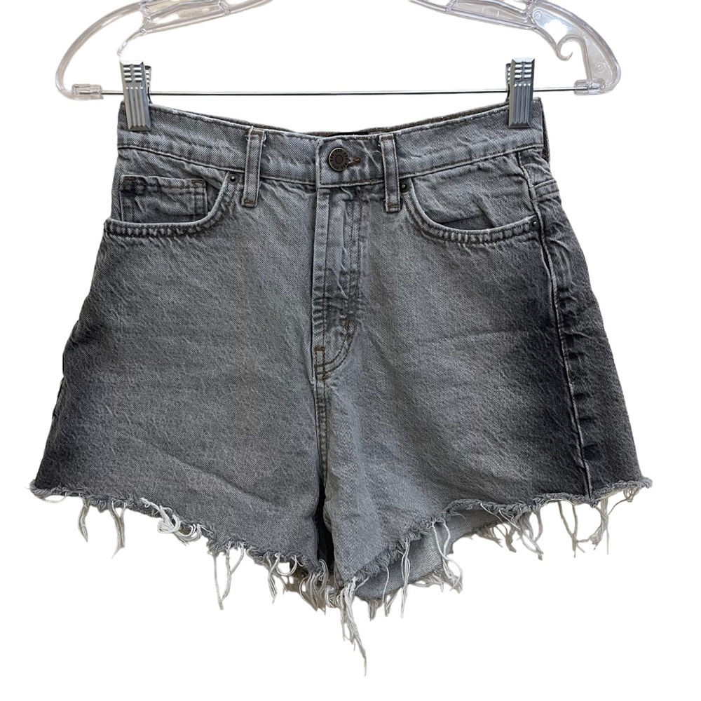 BDG Denim Cut Shorts Frayed Hem Gray Size 25